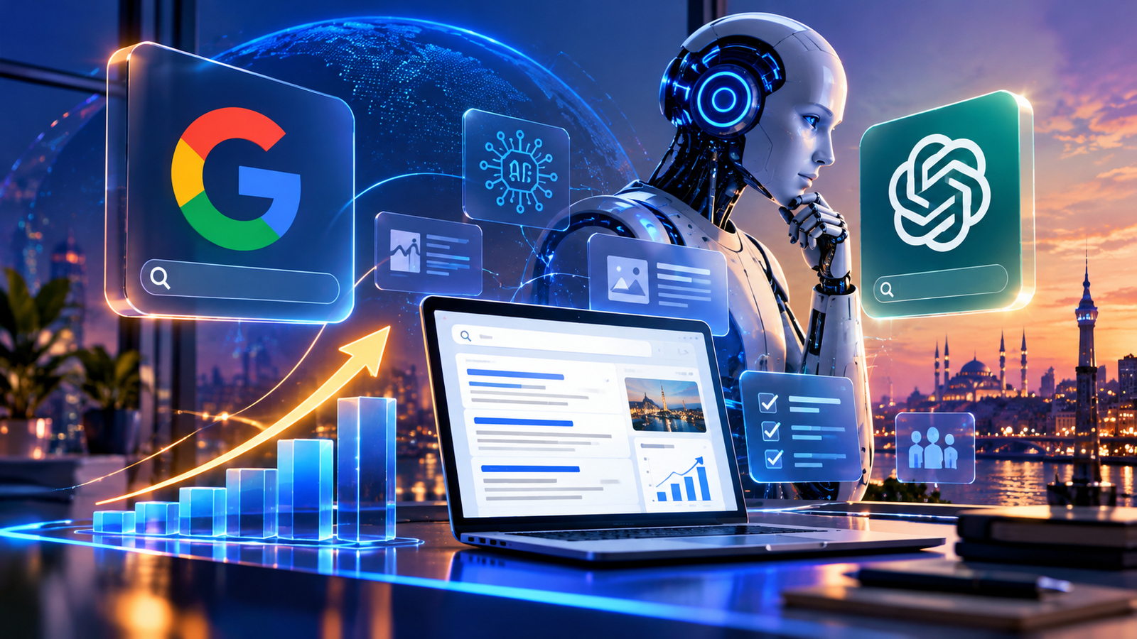 السيو SEO بالذكاء الاصطناعي | كيف نساعدك على الظهور في Google وChatGPT 2